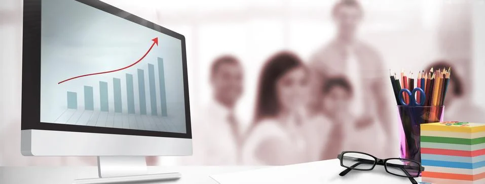 Composite image of computer screen Stock Illustration