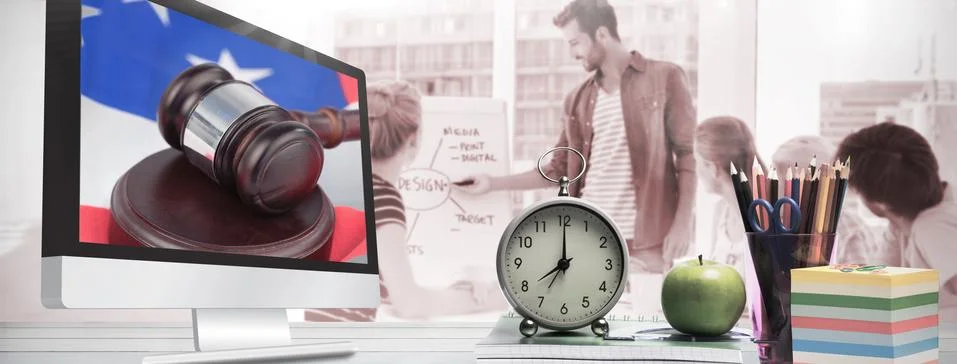 Composite image of computer screen Stock Illustration