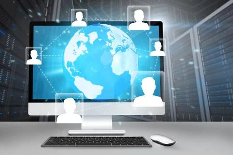 Composite image of computer screen Stock Illustration