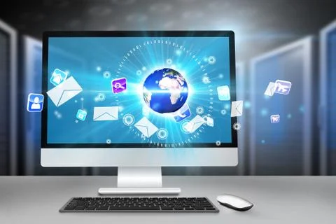 Composite image of computer screen Stock Illustration