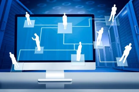 Composite image of computer screen Illustrazione stock