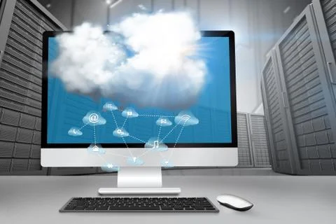 Composite image of computer screen 스톡 일러스트