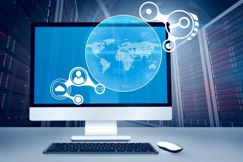 Composite image of computer screen Stock Illustration