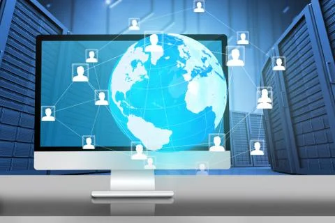 Composite image of computer screen 스톡 일러스트