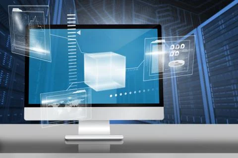 Composite image of computer screen Stock Illustration