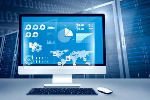 Composite image of computer screen Stockillustratie