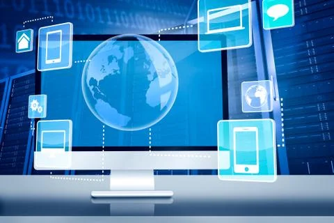 Composite image of computer screen 스톡 일러스트