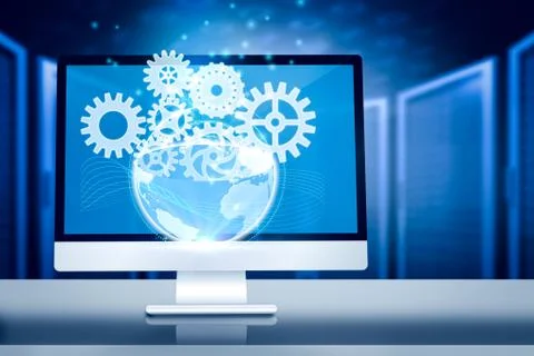 Composite image of computer screen Stock Illustration