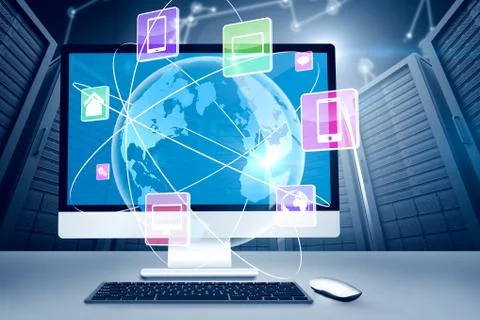 Composite image of computer screen Stockillustratie