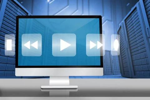 Composite image of computer screen 스톡 일러스트