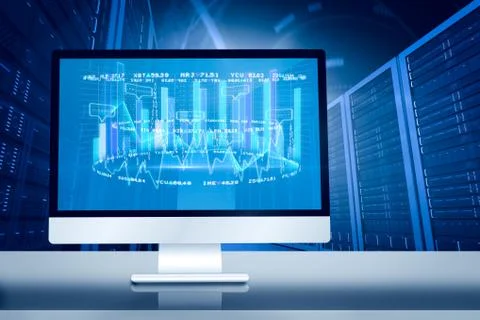 Composite image of computer screen Illustrazione stock