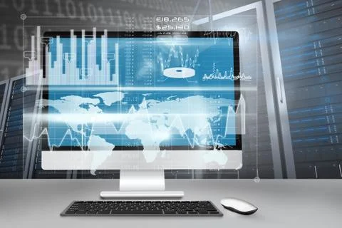 Composite image of computer screen Stock Illustration