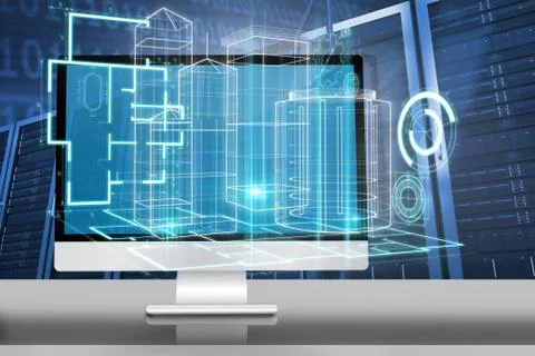 Composite image of computer screen Stock Illustration