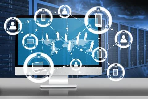 Composite image of computer screen Stock Illustration