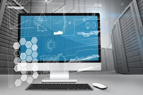 Composite image of computer screen イラスト素材