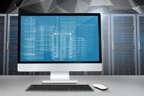 Composite image of computer screen Stockillustratie