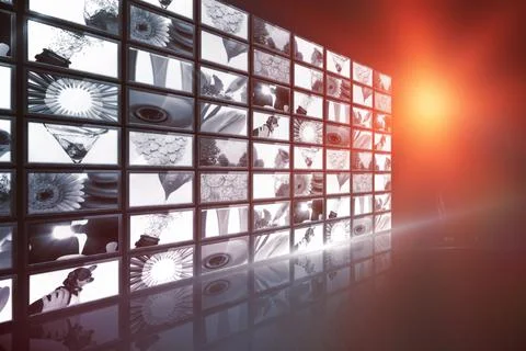 Composite image of computer screens Foto stock