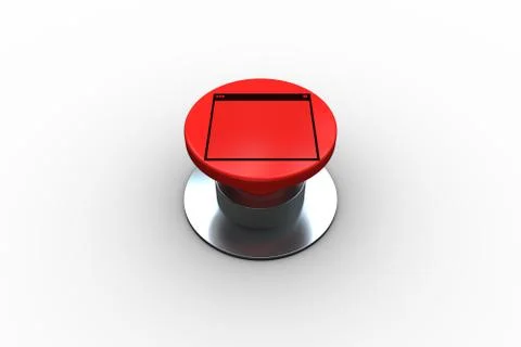 Composite image of computer window graphic on button Illustrazione stock