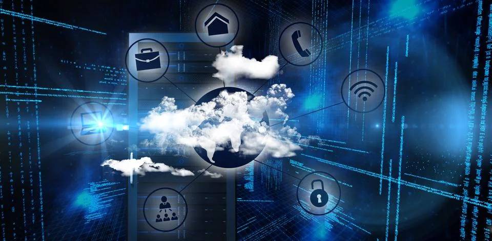 Composite image of connected world Stock Illustration