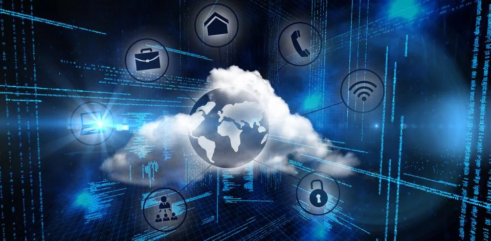 Composite image of connected world Stock Illustration