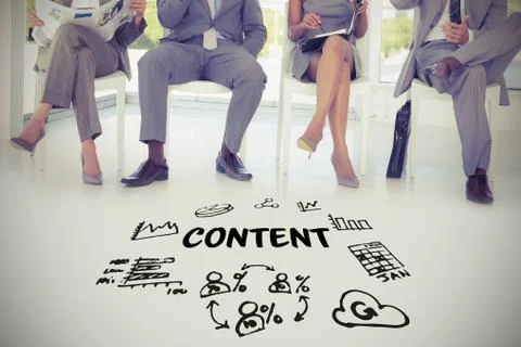 Composite image of content text amidst several vector icons Stock Photos