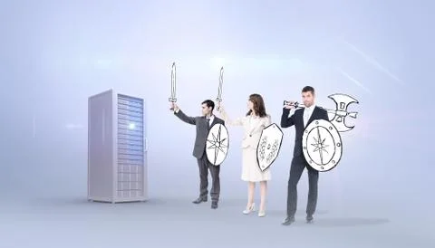 Composite image of corporate army Stock Illustration