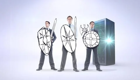 Composite image of corporate army Stock Illustration