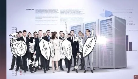 Composite image of corporate army Stock Illustration