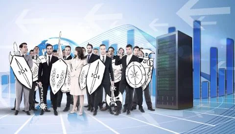 Composite image of corporate army Stock Illustration