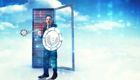 Composite image of corporate warrior Stock Illustration