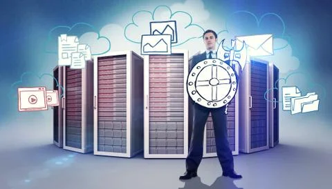 Composite image of corporate warrior Stock Illustration
