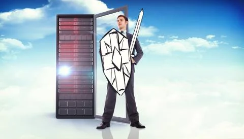 Composite image of corporate warrior Stock Illustration