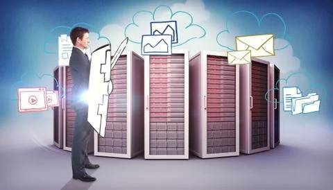 Composite image of corporate warrior Stock Illustration