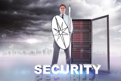 Composite image of corporate warrior Stock Illustration