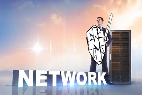 Composite image of corporate warrior Stock Illustration