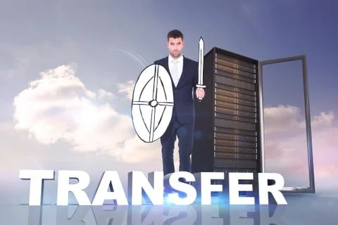 Composite image of corporate warrior Stock Illustration