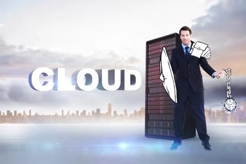 Composite image of corporate warrior Stock Illustration