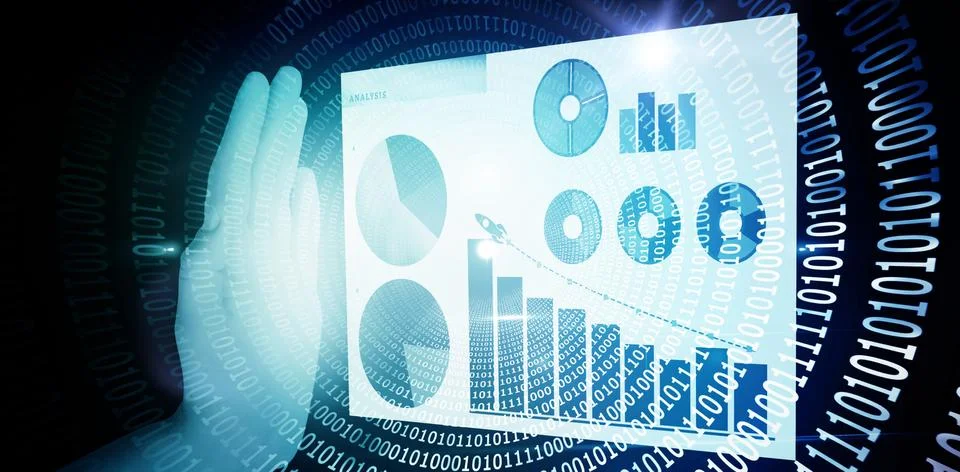 Composite image of cropped hand gesturing Stockillustratie