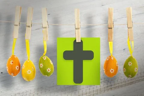 Composite image of cross Stock Illustration