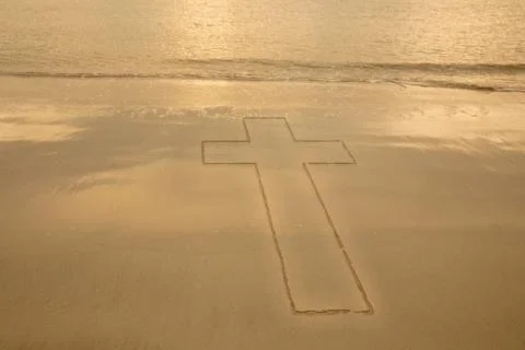 Composite image of cross Illustrazione stock