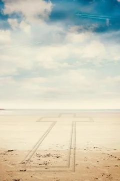 Composite image of cross Illustrazione stock