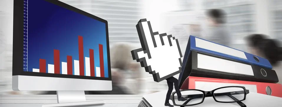Composite image of cursor with legs Illustrazione stock