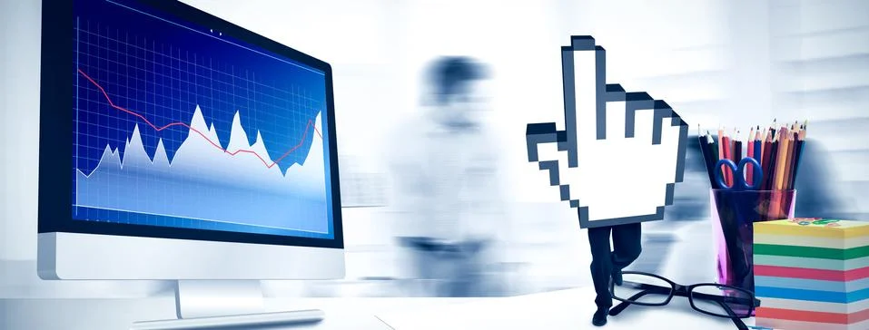 Composite image of cursor with legs Illustrazione stock