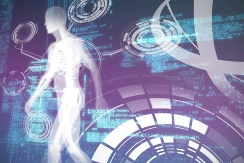 Composite image of cyber graph Stockillustratie