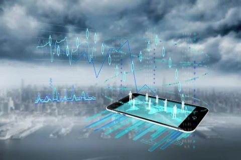 Composite image of data analysis background Stock Illustration