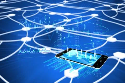 Composite image of data analysis background Stock Illustration