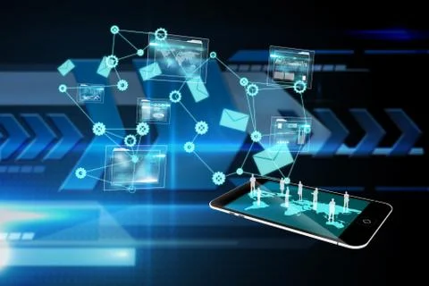 Composite image of data analysis interface background Stock Illustration