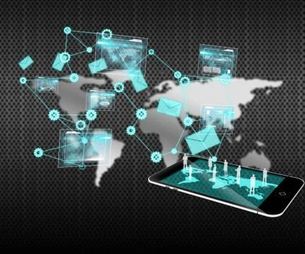 Composite image of data analysis interface background Stock Illustration