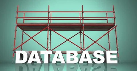 Composite image with database word in 3d 库存插图