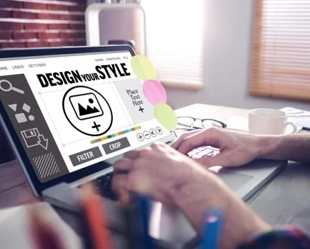 Composite image of designer interface Stock Photos